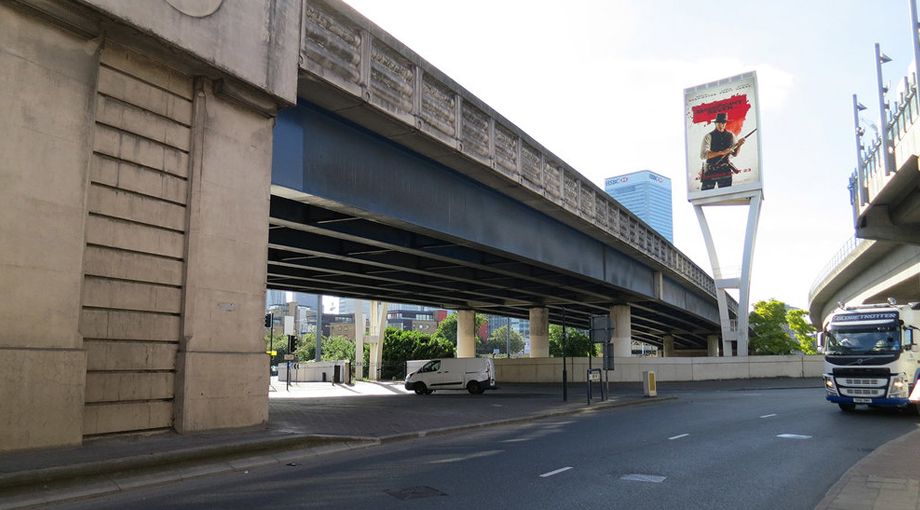 The Preston Road Flyover in London, completely free of birds since 2015